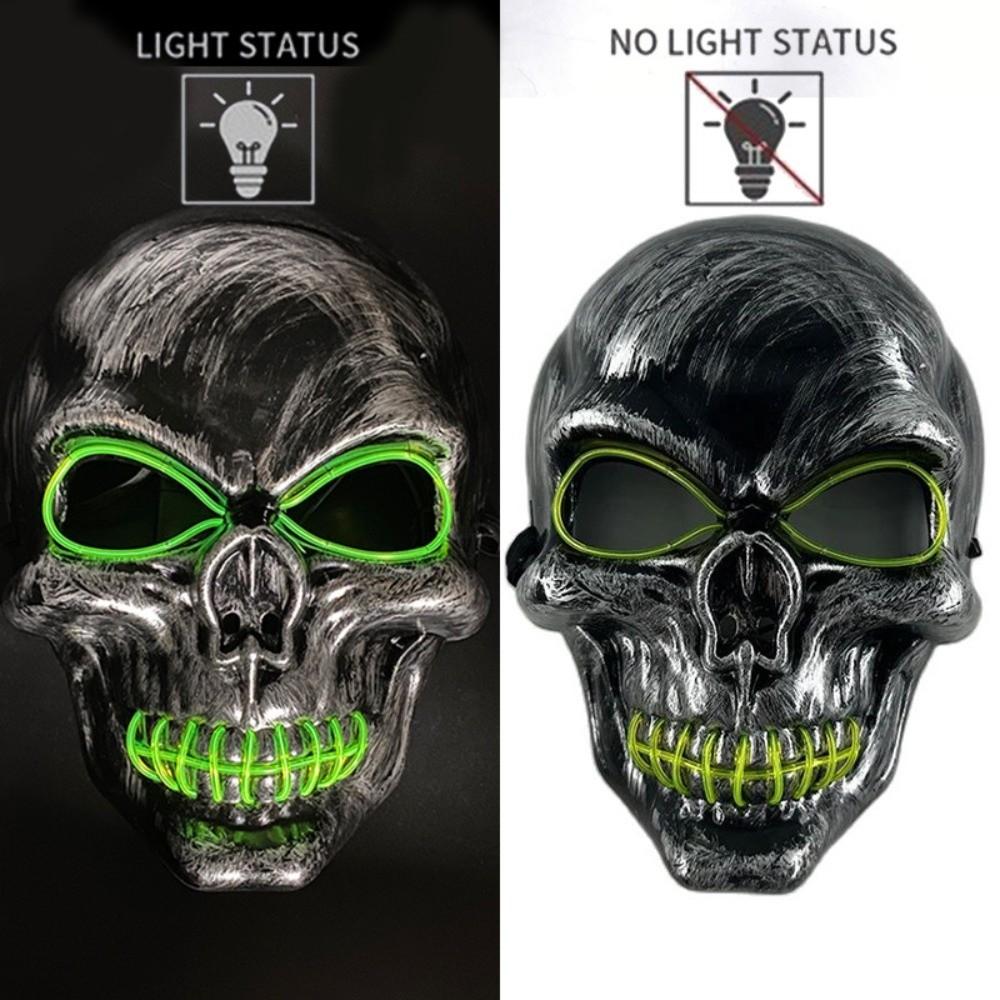 Luminous Cosplay Mask Ghost Party Props EL Wire Party Mask Props  Halloween