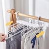 1PCS Folding Trouser Hanger,Retractable Magic Skirt Rack with Adjustable Clip,Multi-functional Organizer Racks for Pants Bra