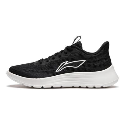 LiNing Lekka Seria Wygodne Proste Amortyzujące Trwałe Niskie Buty do Biegania Damskie sneakersy Czarne ARSU022-2