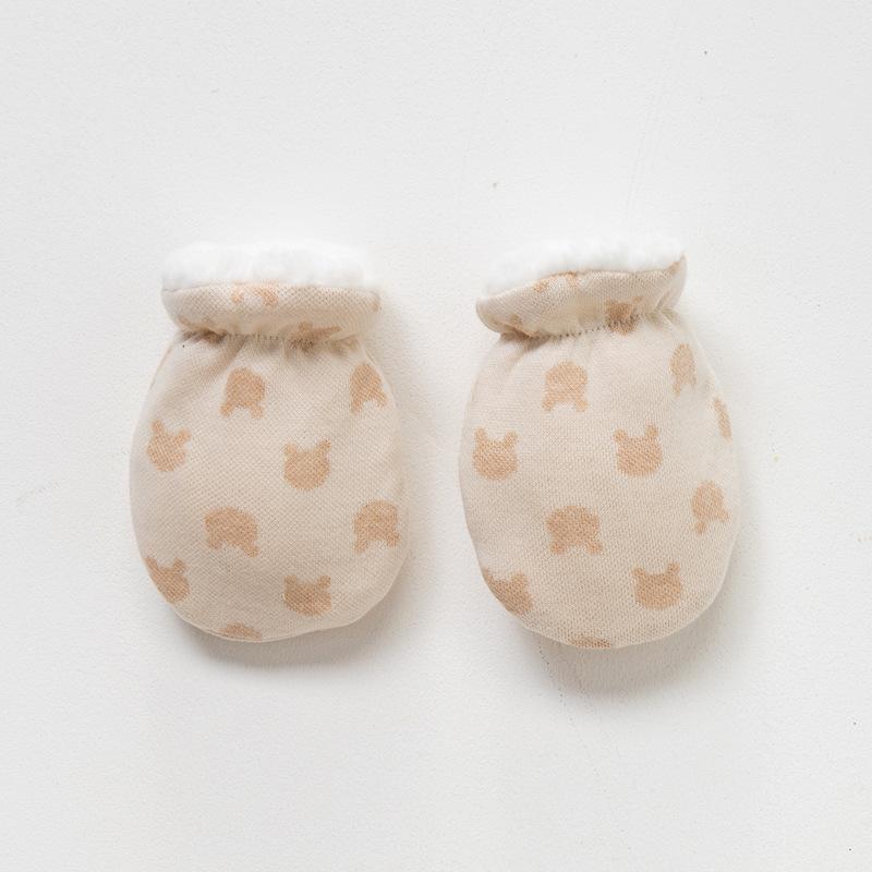 Warm Wool Newborn Mittens for Boy Girl Candy Solid Color Toddler Glove Autumn Winter Anti-scratch Face Cashmere Baby Glove