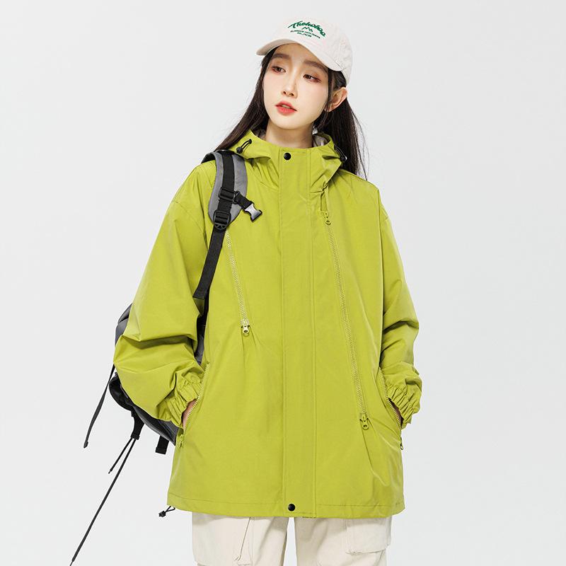 Spring and Autumn Men's and Women's Mountain Jacket Men's and Women's Mountaineering Suit Couple Hooded Loose Jacket