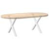 Vidaxl X-Shaped Coffee Table Legs 2 Pcs. White Steel