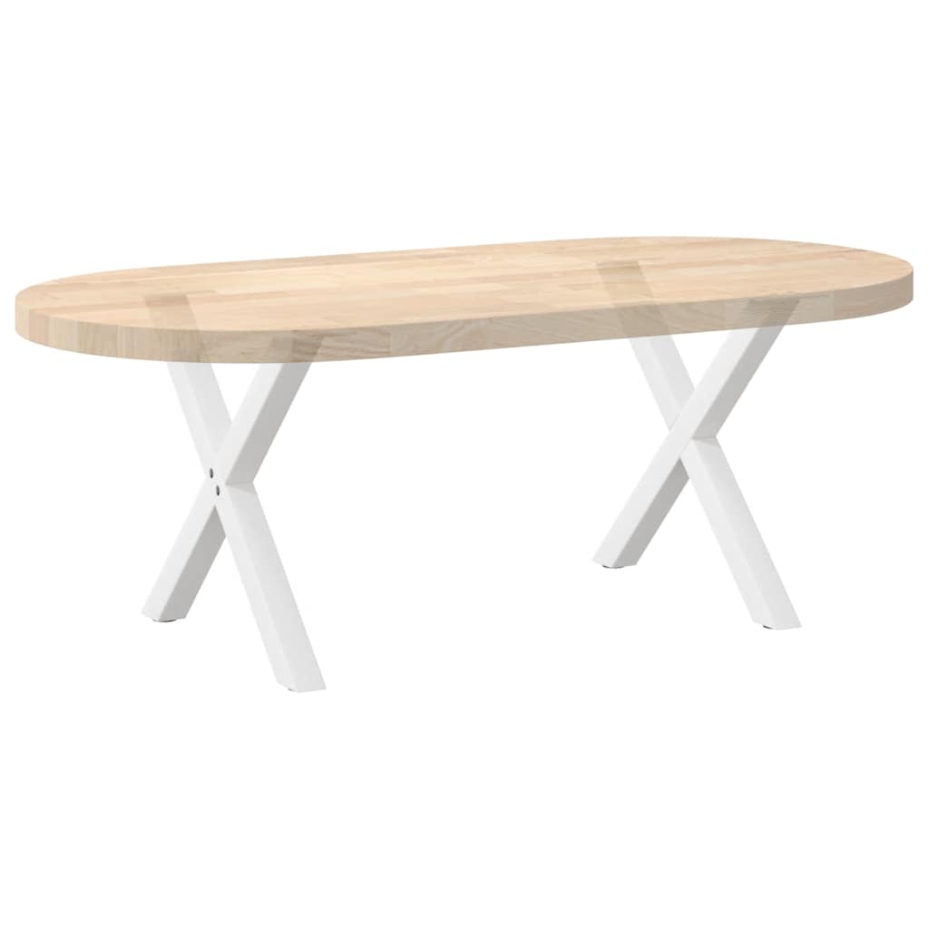 Vidaxl X-Shaped Coffee Table Legs 2 Pcs. White Steel