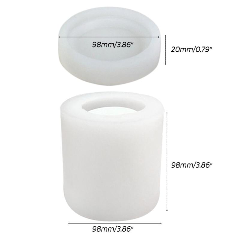 DIY Casting Mold Cylinder Candle Mold Cylinder Silicone Crafts 3D Geometric Mold