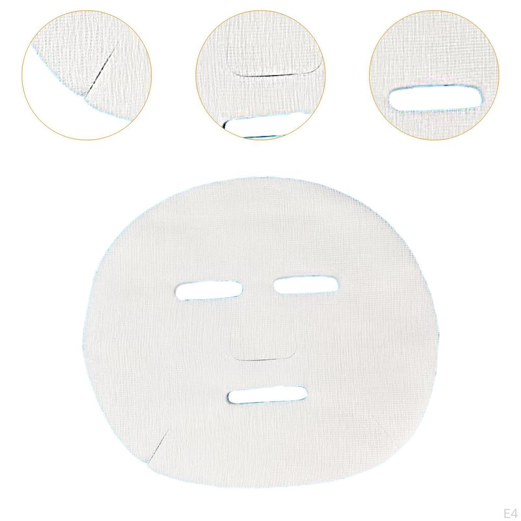 100 Pieces Gauze Face Mask Pads Paper Sheet Soft Breathable with Mesh Cotton Facial