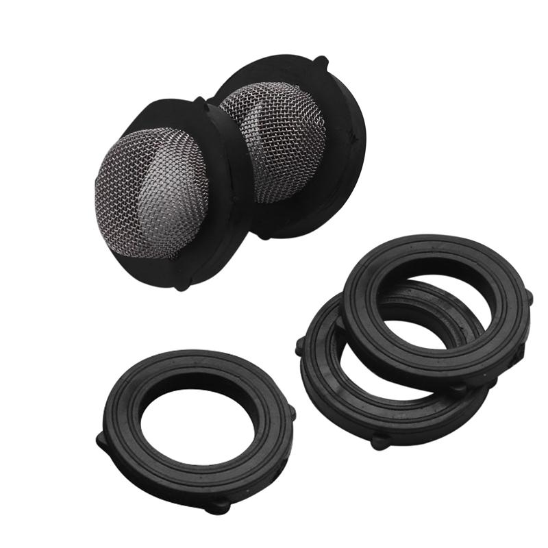 ABBY-Sediment Filter Attachment Garden Hose Inlet Pressure Washer For Outdoor Gardening Water (100 Mesh Screen) + Extra 100Mesh