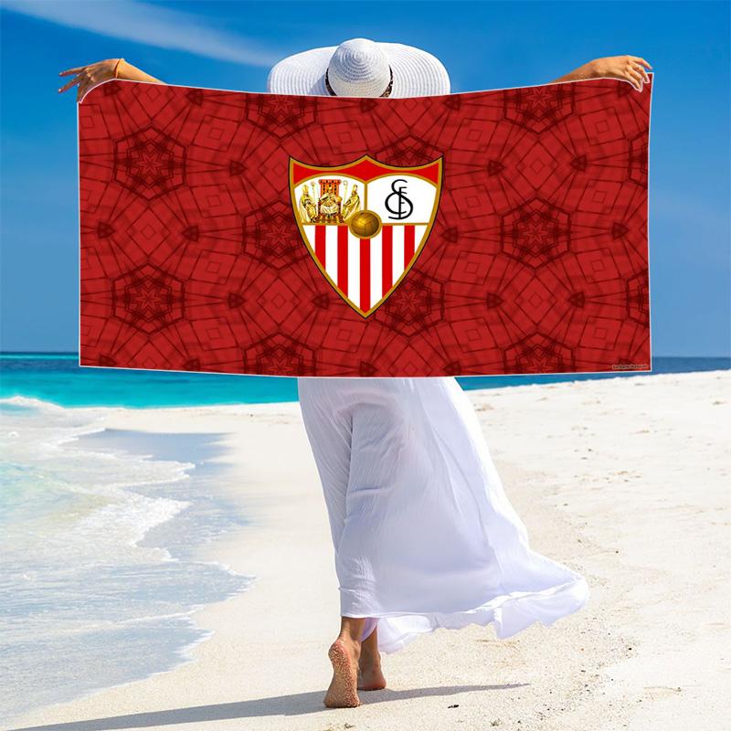 Sevilla FC Print Beach Towel, Large Soft Quick Dry Towel for Beach Camping Swimming