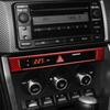 Red Center Console Frame Cover Carbon Fiber For Subaru BRZ Toyota 86 2013-2017