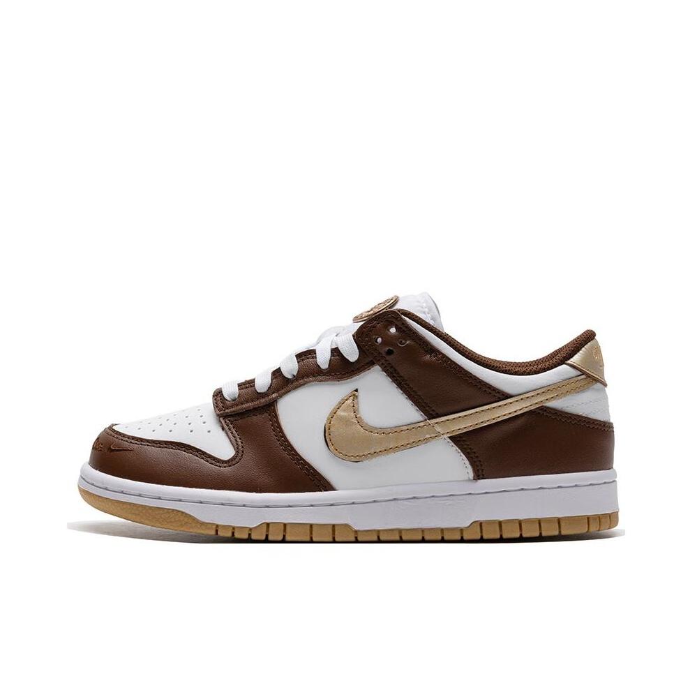 Nike Dunk Low GS Cacao Wow Metalická Zlatá Dětské Tenisky Hnědé Bílé HM3725-171