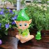 Resin Crafts Garden Elf Decor Funny Frog Figurine Creative Elf Frog Statue  Bonsai Decoration