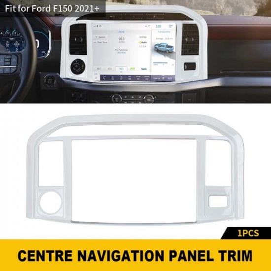 Center Dash GPS Navigation Radio infotainmen Cover Trim For Ford F150 +White