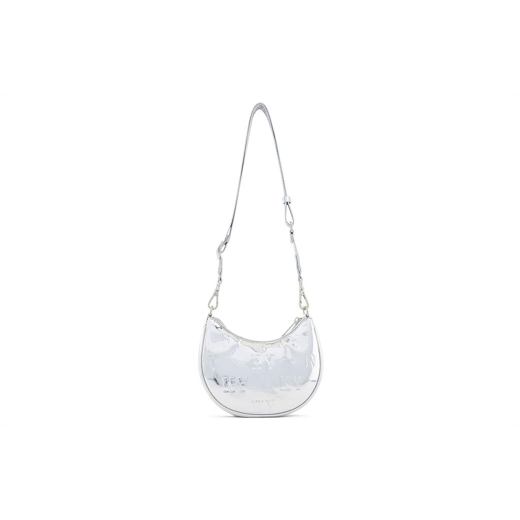 MLB New York Yankees Y2K Süß Cool Abnehmbarer Schultergurt Kunstleder Umhängetasche Damen Schultertasche Silber 3ACRS044N-50SIS