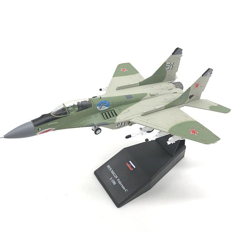 Replica Airplane Model 1/100 MIG-29 Fighter Russian Air Force Mig29 Alloy Dispaly Stand Diecast Aircraft Model Commemorate