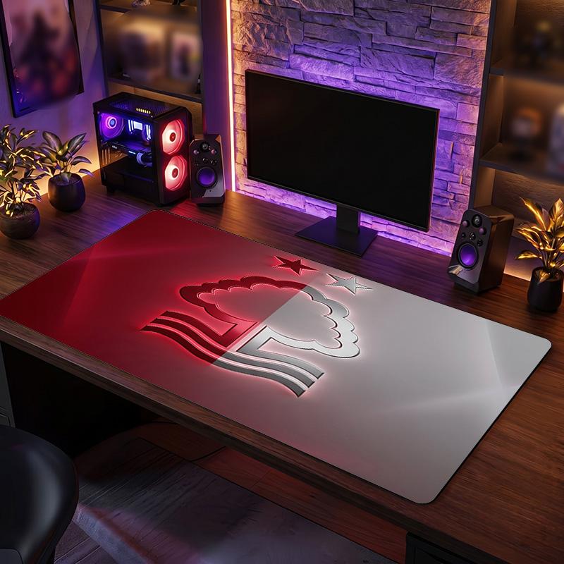 Nottingham Forest Voetbal Print Grote Muispad, Antislip Uitgebreide Gaming Bureau Mat voor Kantoor Thuis