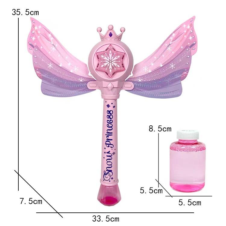 Electric Bubble Machine Automatic Handheld Fairy Toy Magic Wand Bubble Gatling Firework Kids Gift Birthday Party