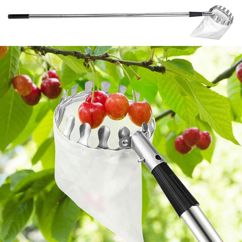 Teleskopischer Obstpflücker Verstellbarer Obstpflücker Mit Teleskopgriff Edelstahl Verstellbarer Greifer Reichwerkzeug Für