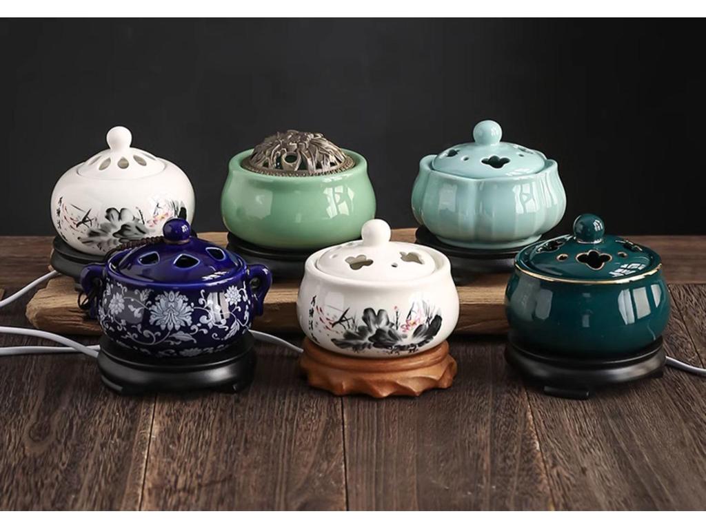 Adjustable Temperature Ceramic Incense Burner & Aroma Diffuser