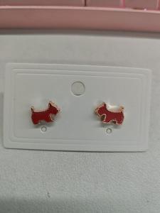 Silver Needle Ankara Red Love Stud Earrings Fashion Temperament New Earrings Light Luxury Premium Autumn and Winter