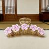Elegant Floral Claw Hair Clip for Women - Sophisticated Bangs & Side Hair Accessory