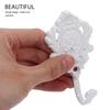 2Pcs Zinc Alloy Curtain Holdbacks Rose Flower Pattern Tieback Hooks for Walls Classic Vintage Curtain Holders Vintage Hooks