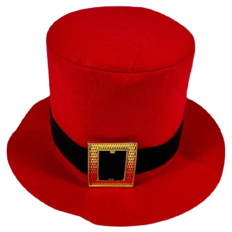 Trendsetzender flacher Hut mit Schnalle für Halloween Zylinderhut