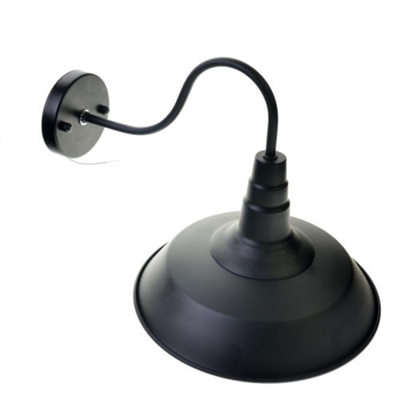 Vintage Retro Industrial Light Simple Wall Lamp Shade Metal Sconce Barn Style #