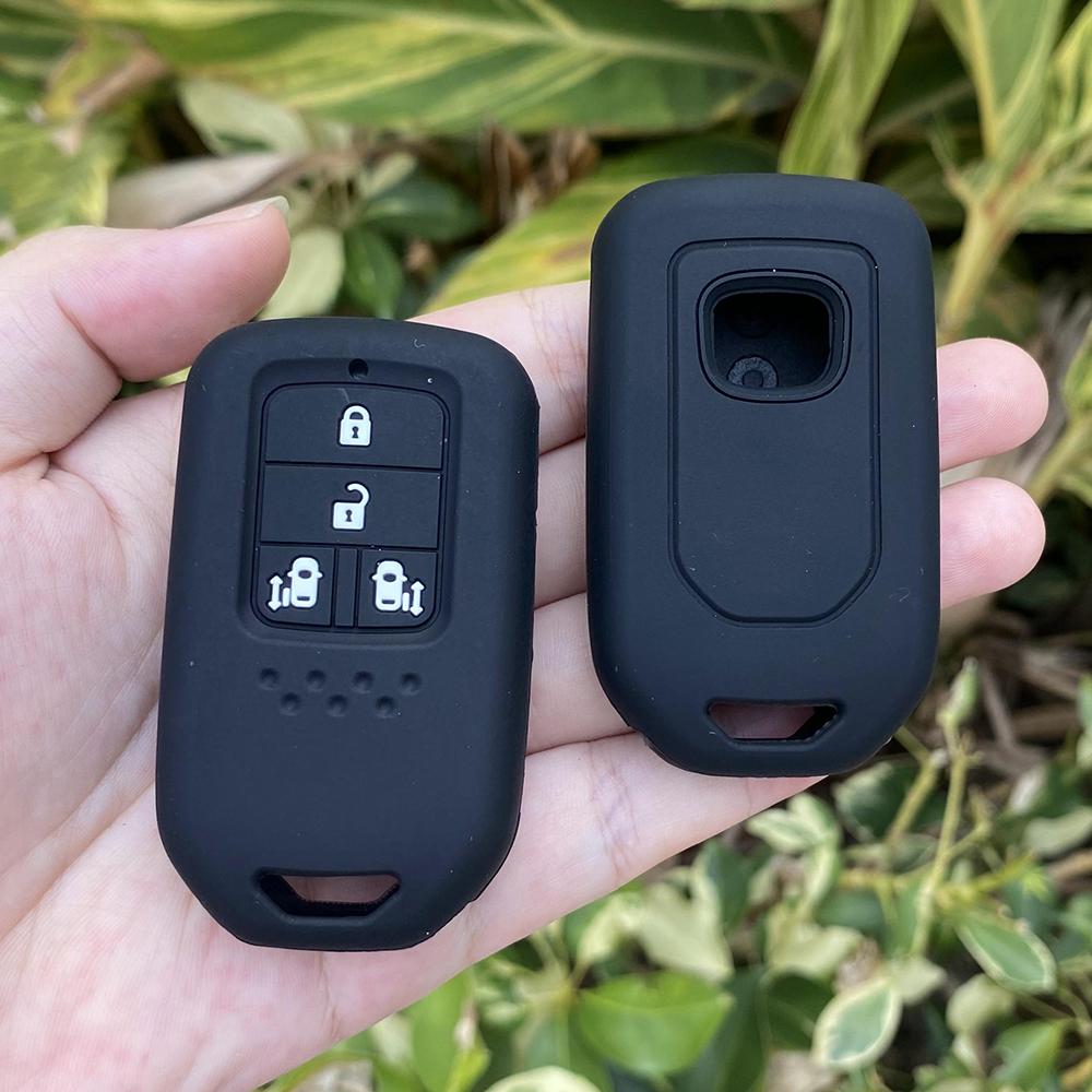 4 Tasten Silikon Auto Schlüsselanhänger Hülle Schutz Haut Halter Gummi Schale für HONDA STEPWGN Odyssey Freed Elysion MPV Schlüsselanhänger