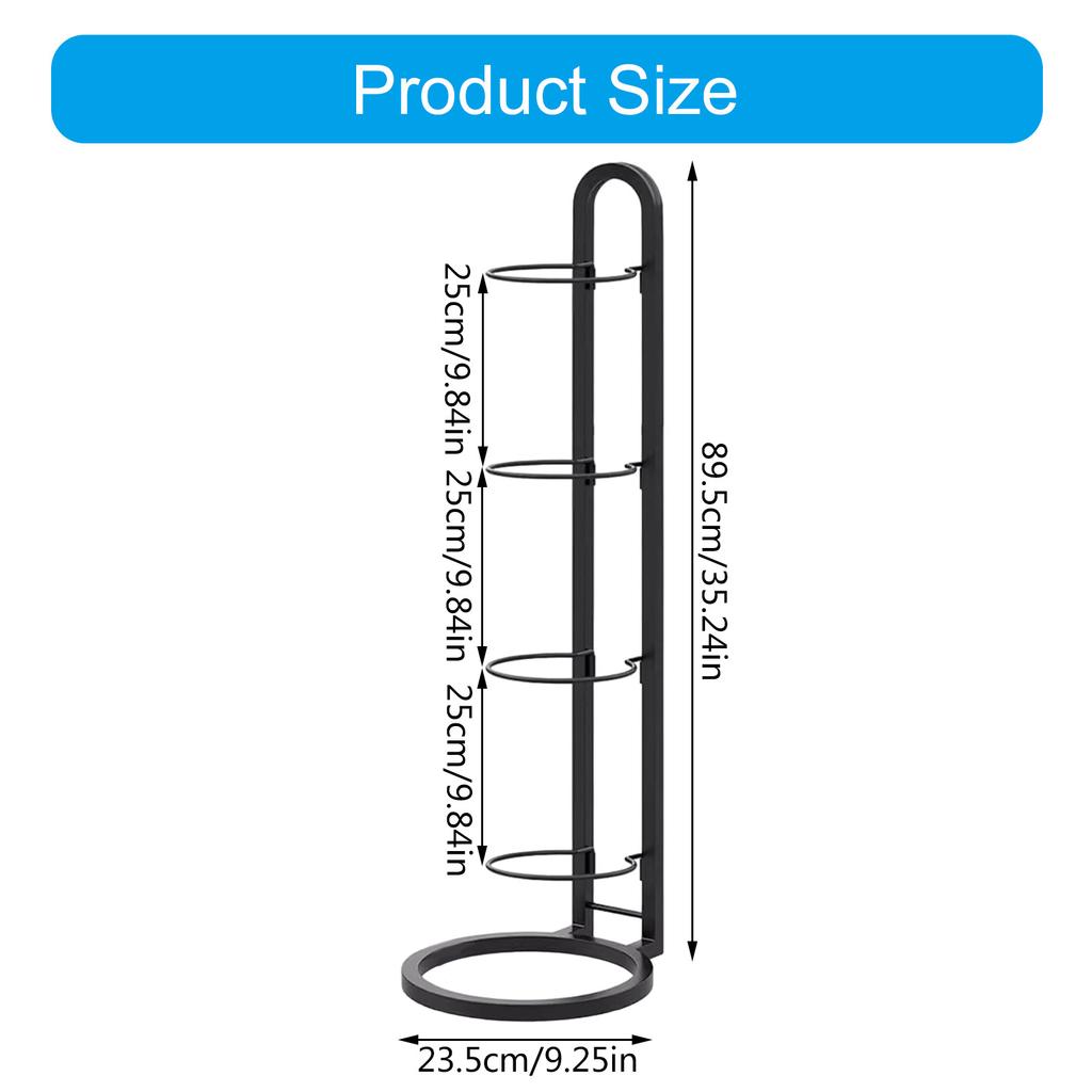 Football Basketball Organizers Stand 4 Tiered Cube Vertical Display Rack for Various Sports Equipment Storage Holder