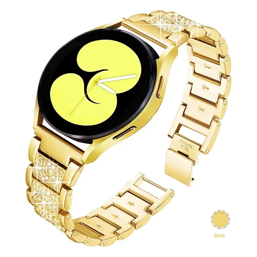 

For diamond band for Samsung Galaxy Watch 6-7/FE/5/4/Classic/5/pro Metal 20mm 22mm strap Bracelet Accessorie 20mm watch band