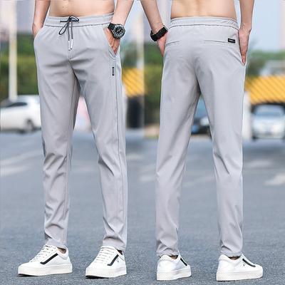 2024 Frühjahr/Sommer Neue Eis Seide Casual Hosen Dünne Lose Gerade Hosen Sport Hosen Männer