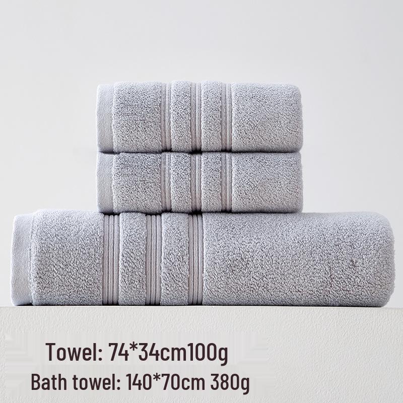 All-Cotton Luxury Bath Towel Gift Set - Thick, High-Grade, Solid Colors