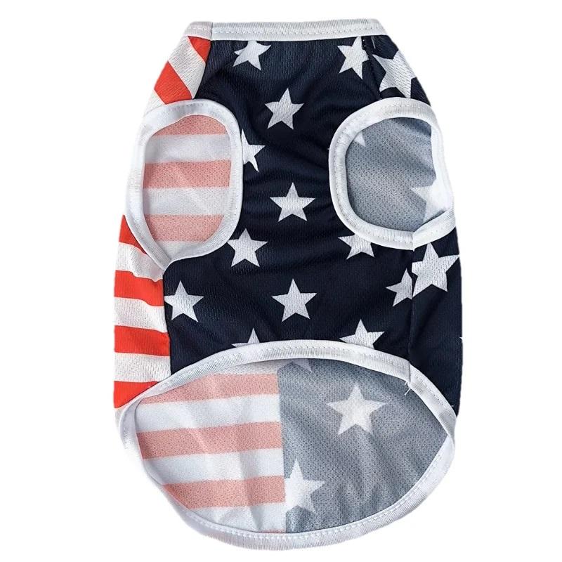 Dog Clothes Independence Day July 4th Vest For Small Medium Dogs Cat Summer Breathable Puppy Kitten Chihuahua Pug Pet Costume