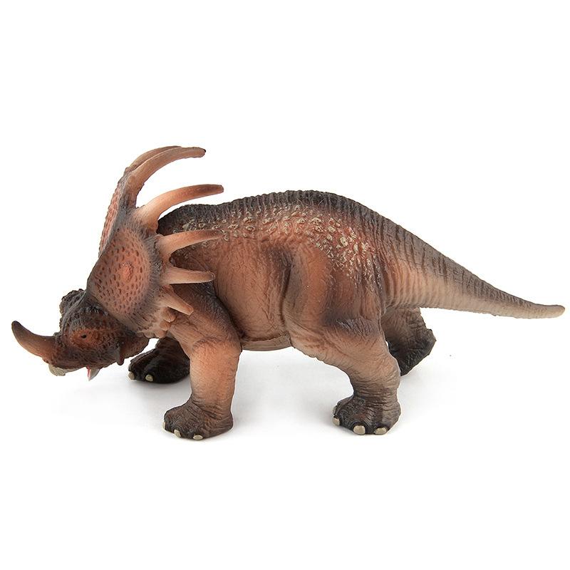 English Details Dinosaur Model Toys Morinda Spiny Shield Ceratops Solid Plastic Ornament