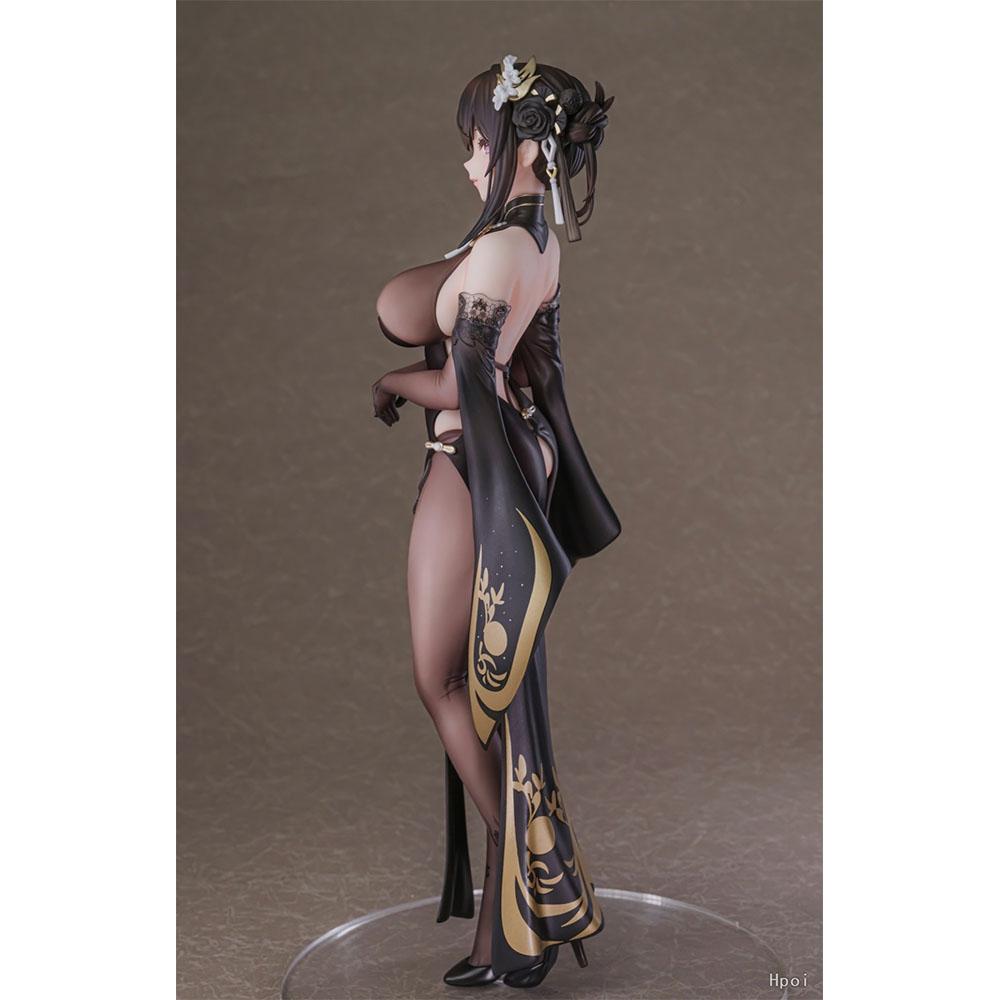 28CM ROC Chen Hai Figure Anime Game Azur Lane China Cheongsam Sexy Cute Desktop Golf Model Toy Gift Collection Ornaments PVC