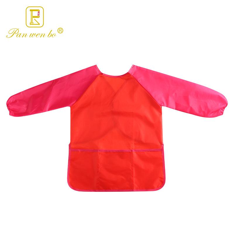 Children's Long Sleeve Waterproof Painting Smock with Velcro Closure