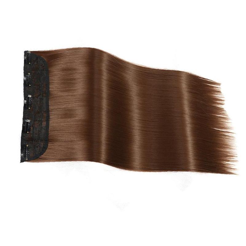 LISI волосы женские натуральные длинные прямые волосы наращивание парик 5 зажимов — фото 12