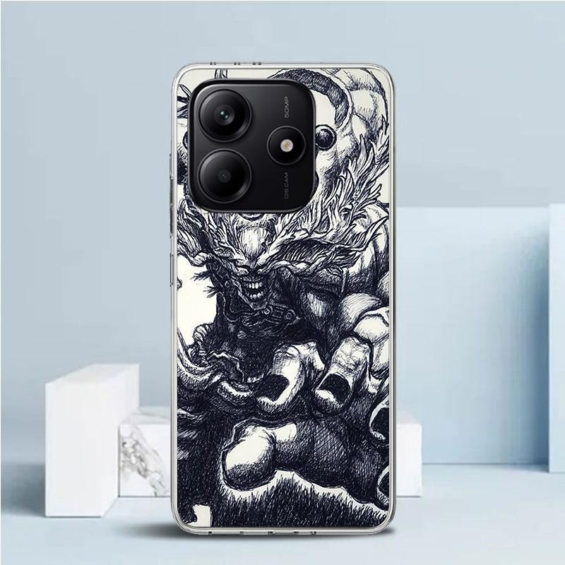 Kaisen J-Jujutsu Sukuna Mahoraga Phone Case For Xiaomi Redmi Note 15 14 14S 13 12S 12 Pro Plus 11S 11 11T 11E 10S 10 + Soft TPU