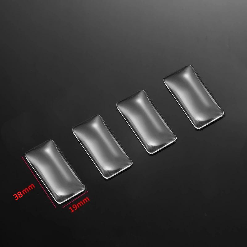20 sztuk przezroczysty prostokątny kaboszon szklany 10x25mm 10x30mm 19x38mm 10x50mm płaski tył DIY biżuteria