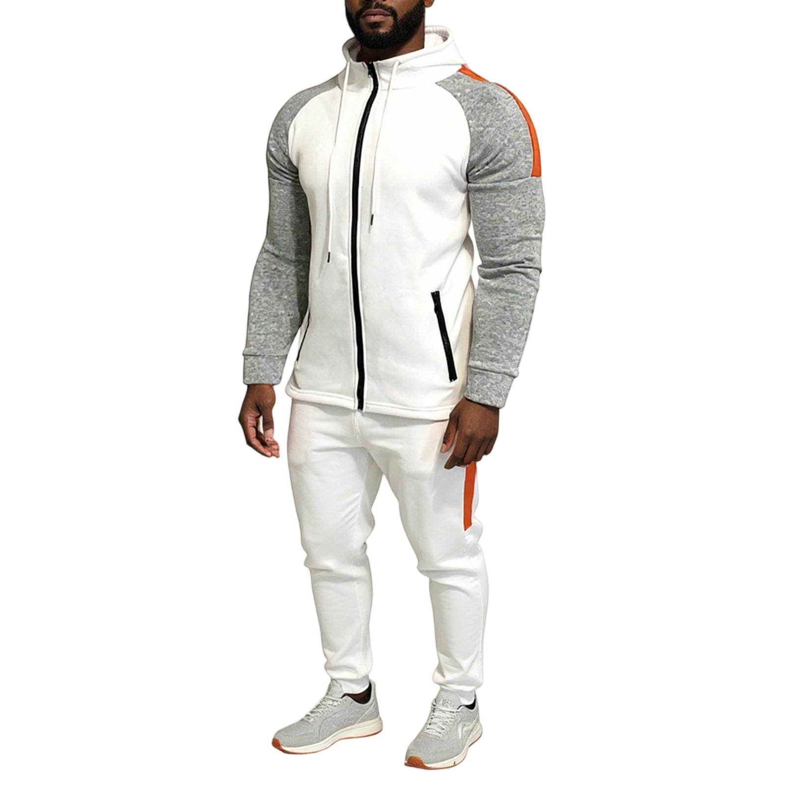 

Повседневный брючный костюм с контрастным кардиганом с длинным рукавом, комплект из двух предметов M белый