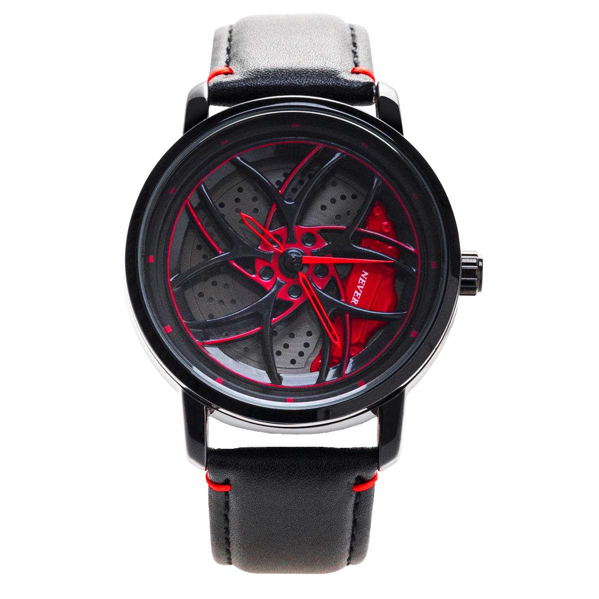 

UTHAI CQ323 Fashionable Men watch with wheel clamp design,rotating hollow quartz watch,cool clock gift watches for man