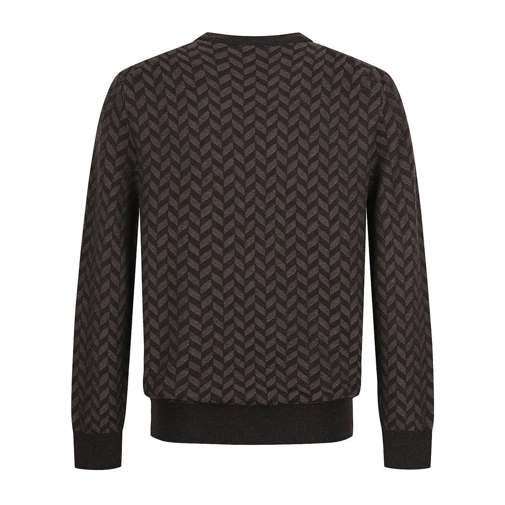 FERRAROMILANO Jacquard Round Knit D/Brown (Am0Ftsr45258)
