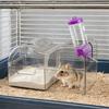 3 In 1 Hamster House Habitat Acrylic Small Pet House Tunnel System Guinea Pig Bathtub Sleeping Den
