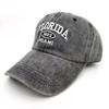 Vintage Washed Cowboy Baseball Cap For Men Women Florida Embroidery Sun Cap Casual Snapback Hip Hop Hat Curved Brim Soft Top Hat