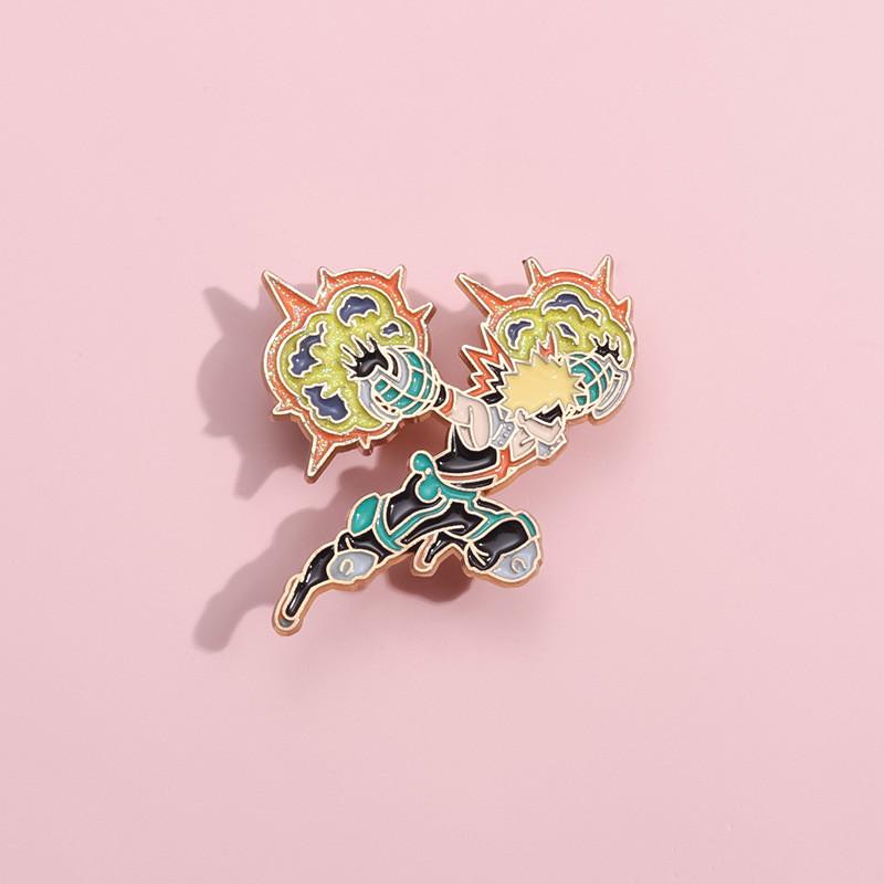 Colorful Japanese Cartoon Character Ninja Brooch Stylish Metal Badge Accessory For Backpacks