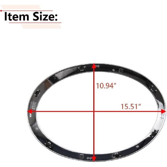 RLB-HILON Headlight Trim Ring Compatible With MINI Cooper F55 F56 F57 2014 2015 2016 2017 2018    Year, 1Pair Chrome Headlight Bezel For Driver And