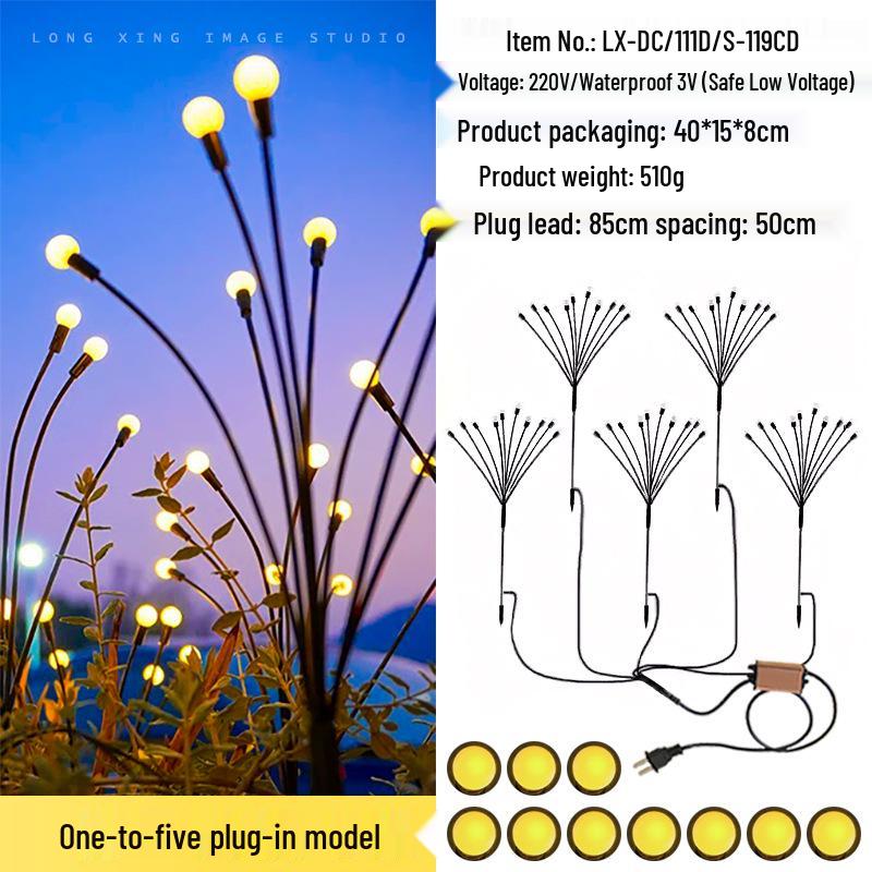 Romantic Solar Firefly String Lights for Outdoor Lawn, Garden, Courtyard, B&B, and Restaurant Decor