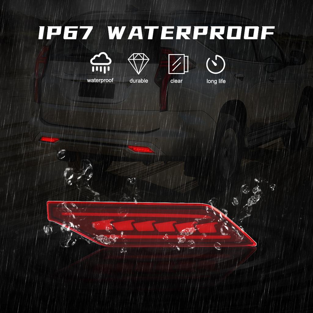 LED Bumper Reflector Lights For Mitsubishi Pajero Shogun Montero 2019 2020 2025 Dynamic Turn Signal Brake Daytime Running Lamps