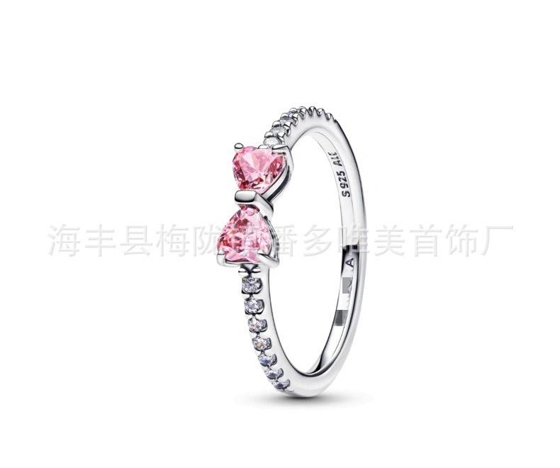 Copper S925 Elegant Heart Skull Ring Featuring Modern Geometric Design For Women