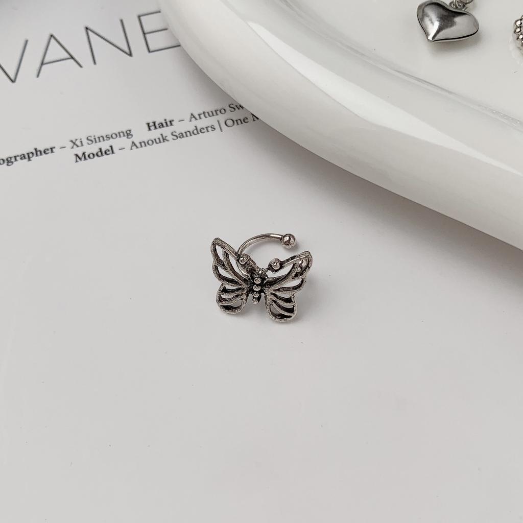 Silver Series Light Luxury Zircon Earrings Women'S Niche Design Style Simple And Versatile Fashion Sense Ear Clip Ear Buckle