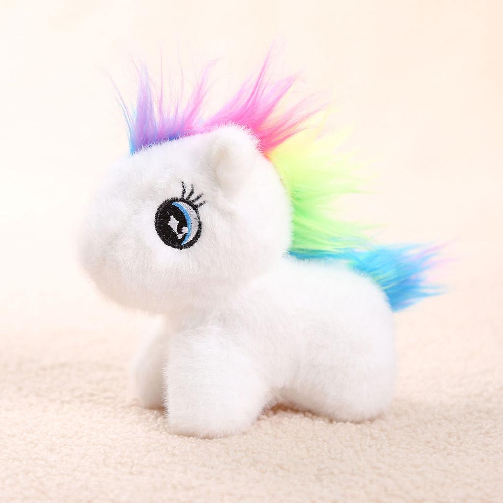 Färgglad ponnyhänge docka nyckelring plyschleksak födelsedagspresent flickor tygdocka väska allmän